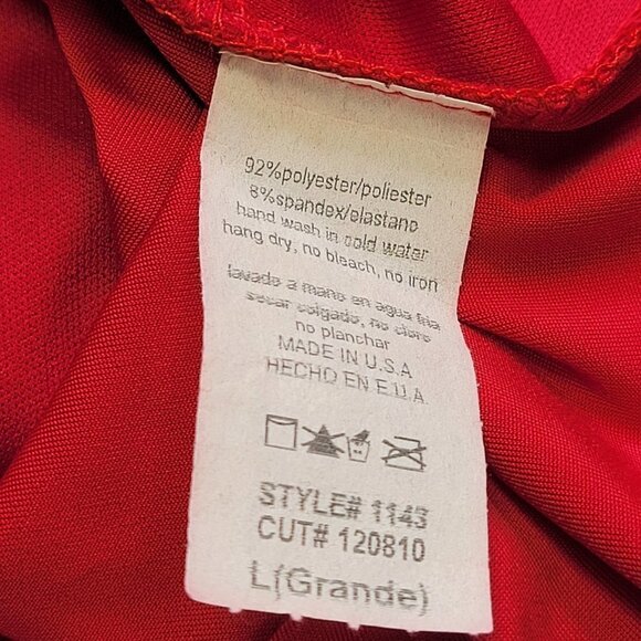 RED Sleeveless Stretchy Top With One Shoulder Strap Size M Size L - Picture 8 of 10